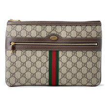Load image into Gallery viewer, GUCCI GG Supreme Ophidia Clutch Bag Brown/Beige517551 Canvas Leather
