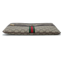 将图像加载到图库查看器中，GUCCI GG Supreme Ophidia Clutch Bag Brown/Beige517551 Canvas Leather
