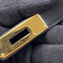 将图像加载到图库查看器中，HERMES Kelly Sellier Black Box Calf Leather Size 28
