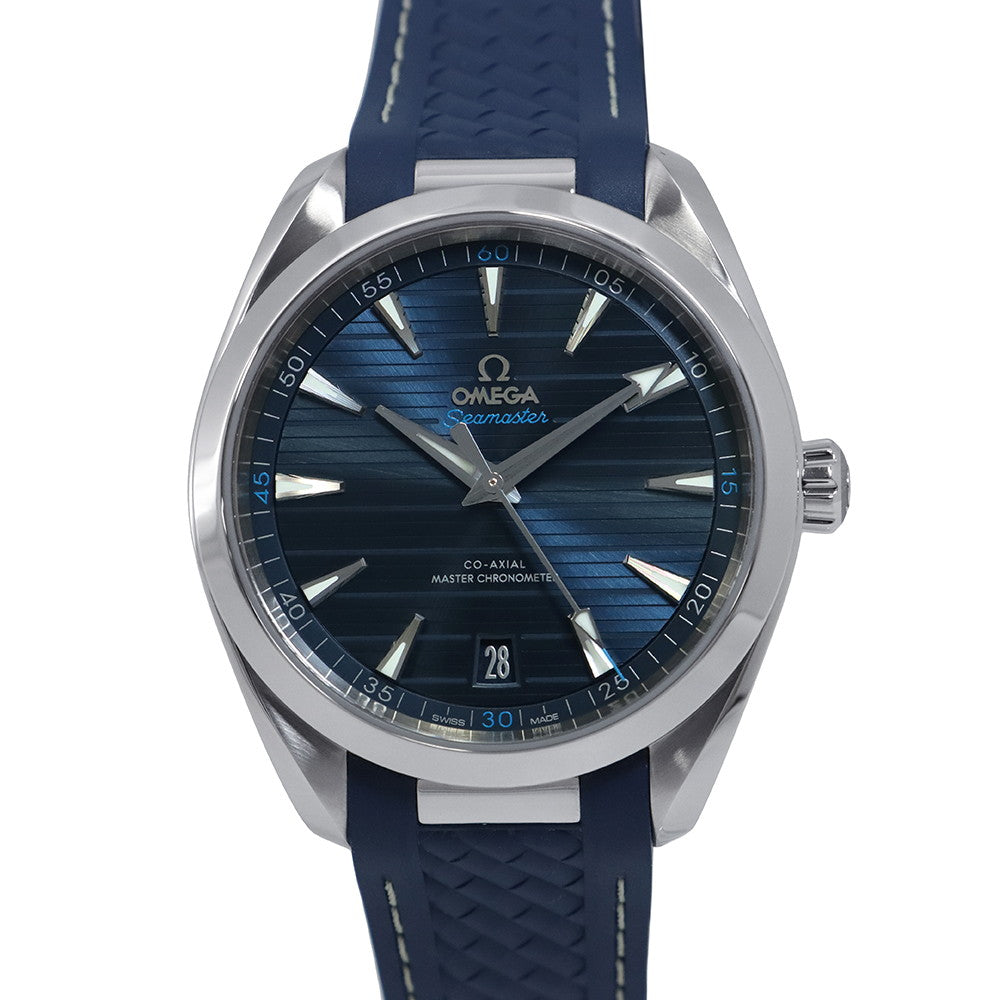 OMEGA Seamaster Aqua Terra 150M Co-Axial Master Chronometer W41mm Stainless Steel Rubber Blue Dial220.12.41.21.03.001
