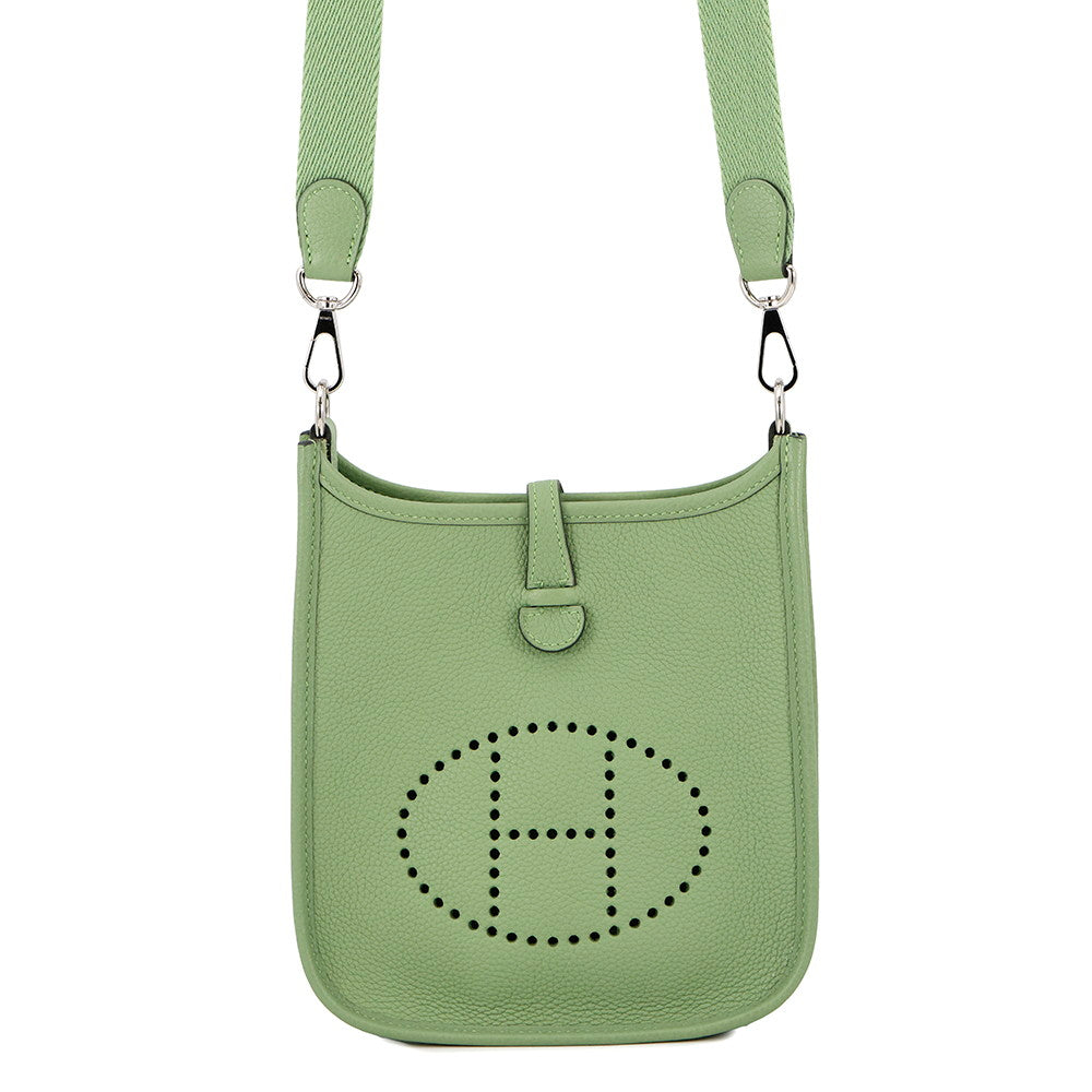 HERMES Evelyne Vert cricket Taurillon Clemence Size TPM