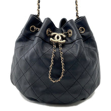 Load image into Gallery viewer, CHANEL Matelasse Drawstring ChainShoulder Bag BlackAS1439 Lambskin
