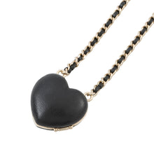 将图像加载到图库查看器中，CHANEL CC Logo Mirror Necklace BlackAB9463 Lambskin
