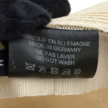 将图像加载到图库查看器中，CHANEL CC Logo Ribbon Straw Hat Size M Beige/Khaki Abaca 78% Cotton 22%
