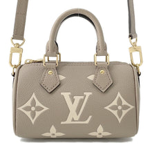 将图像加载到图库查看器中，LOUIS VUITTON Nano Speedy TourterelleGray/CreamM82890 Monogram Empreinte Leather Size Nano
