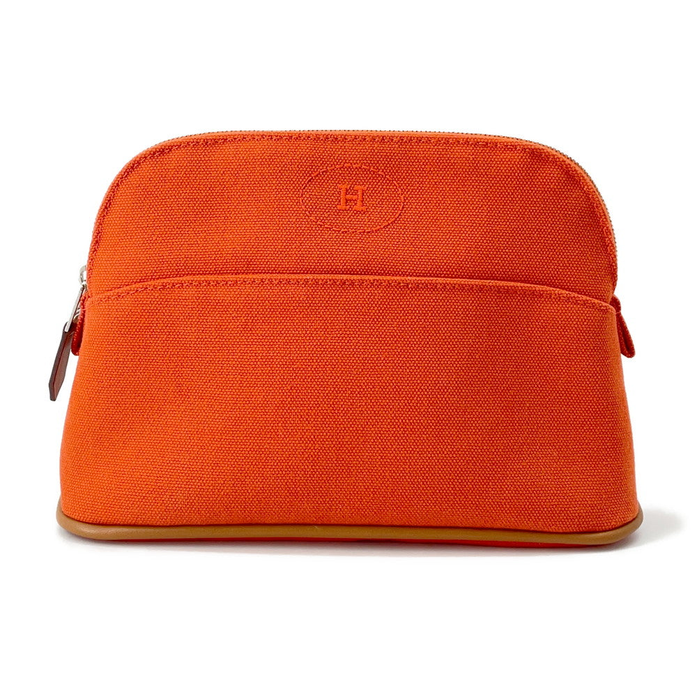 HERMES ★Bolide Pouch Orange Canvas Size Mini
