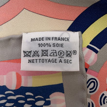 Load image into Gallery viewer, HERMES Carre &quot;Haute Parure&quot; Size 90 Claim/Pink/Blue Silk100%
