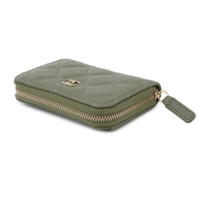 Load image into Gallery viewer, CHANEL Matelasse Classic Zip Coin Purse KhakiAP0216 Lambskin
