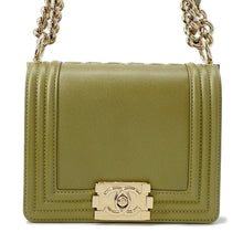 Load image into Gallery viewer, CHANEL Boy Chanel ChainShoulder Bag Khaki GreenAS3018 Calf Leather Size 18
