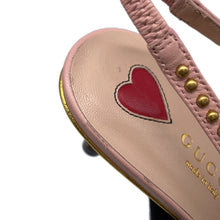 Load image into Gallery viewer, GUCCI Bamboo Heel Pumps Pink Leather Faux Pearl Size 34 1/2
