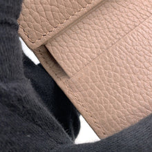 将图像加载到图库查看器中，GUCCI Double G Compact Tri-fold Wallet Taupe Grey644407 Leather
