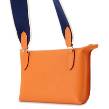 Load image into Gallery viewer, HERMES Videpoches Shoulder Bag Orange Togo Leather

