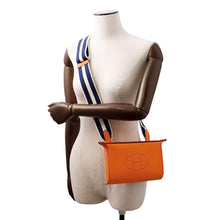 Load image into Gallery viewer, HERMES Videpoches Shoulder Bag Orange Togo Leather
