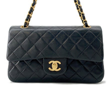 Load image into Gallery viewer, CHANEL Matelasse W Flap W Chain Shoulder BlackA01113 Lambskin Size 23

