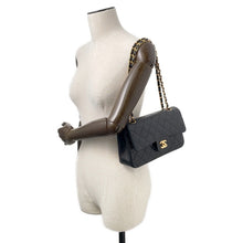 Load image into Gallery viewer, CHANEL Matelasse W Flap W Chain Shoulder BlackA01113 Lambskin Size 23

