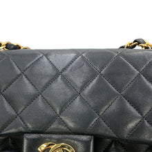 Load image into Gallery viewer, CHANEL Matelasse W Flap W Chain Shoulder BlackA01113 Lambskin Size 23
