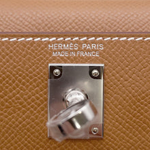 将图像加载到图库查看器中，HERMES Mini Kelly 2 Gold Epsom
