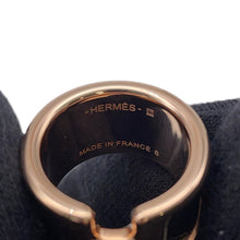 将图像加载到图库查看器中，HERMES Orump Ring Size GM/S Black Veau Madame Metal
