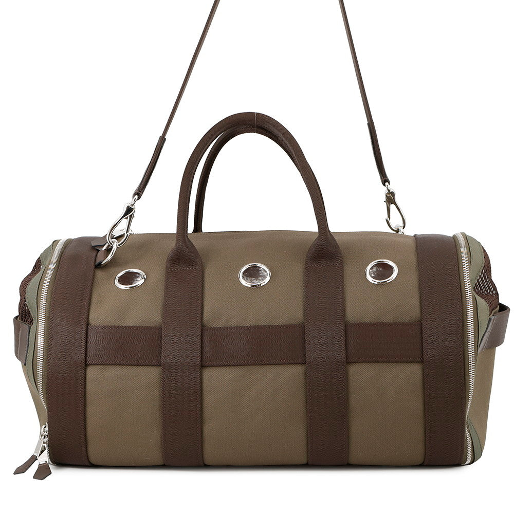 HERMES Dog carry Khaki/Feu Toile Military