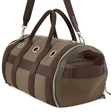 将图像加载到图库查看器中，HERMES ★Dog carrier Khaki/Feu Toile Military
