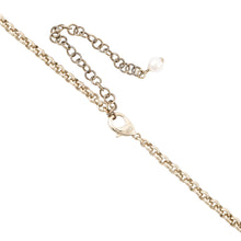Load image into Gallery viewer, CHANEL Heart Rhinestone Pearl Long Necklace Pink Gold Plated Rhinestone Faux Pearl

