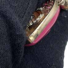 Load image into Gallery viewer, CHANEL Heart Rhinestone Pearl Long Necklace Pink Gold Plated Rhinestone Faux Pearl
