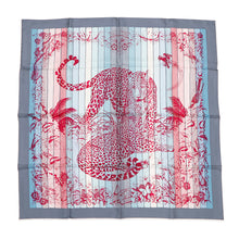Load image into Gallery viewer, HERMES Carre JUNGLE LOVE RAINBOW Size 90 Blue/Rose/Grease003369S Silk100%
