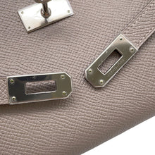 Load image into Gallery viewer, HERMES Kelly Wallet Long Verso Gris Asphalt/Blue Indigo Epsom
