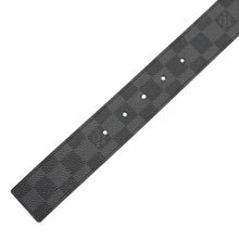 将图像加载到图库查看器中，LOUIS VUITTON Belt Neo Inventour Size 90 NoirM9234U Damier Graphite Damier Infini Leather
