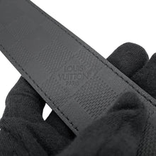 将图像加载到图库查看器中，LOUIS VUITTON Belt Neo Inventour Size 90 NoirM9234U Damier Graphite Damier Infini Leather
