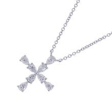 将图像加载到图库查看器中，HARRY WINSTON Symbols Pear Shape Mini Cross PendantPEDPREMCPM Pt950
