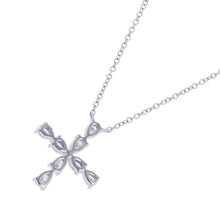 将图像加载到图库查看器中，HARRY WINSTON Symbols Pear Shape Mini Cross PendantPEDPREMCPM Pt950
