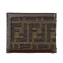 将图像加载到图库查看器中，FENDI Zucca Pattern Bifold Wallet Brown Canvas/Leather
