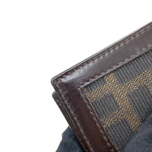 将图像加载到图库查看器中，FENDI Zucca Pattern Bifold Wallet Brown Canvas/Leather
