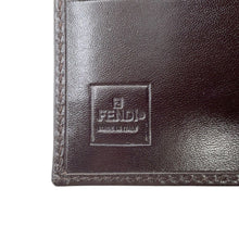 将图像加载到图库查看器中，FENDI Zucca Pattern Bifold Wallet Brown Canvas/Leather
