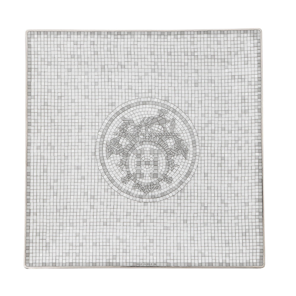HERMES Ashtray Gray/White Porcelain