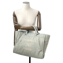 Load image into Gallery viewer, CHANEL Deauville 2WAYTote Bag Light BlueA66941 Denim Size GM
