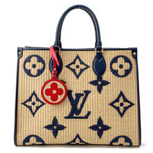 将图像加载到图库查看器中，LOUIS VUITTON Onthego BlueM57723 Monogram・Raffia Size MM
