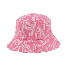 Load image into Gallery viewer, CHANEL CC Logo Tweed Bucket Hat Size M PinkAA9768 Nylon70% Silk18% Cotton12%
