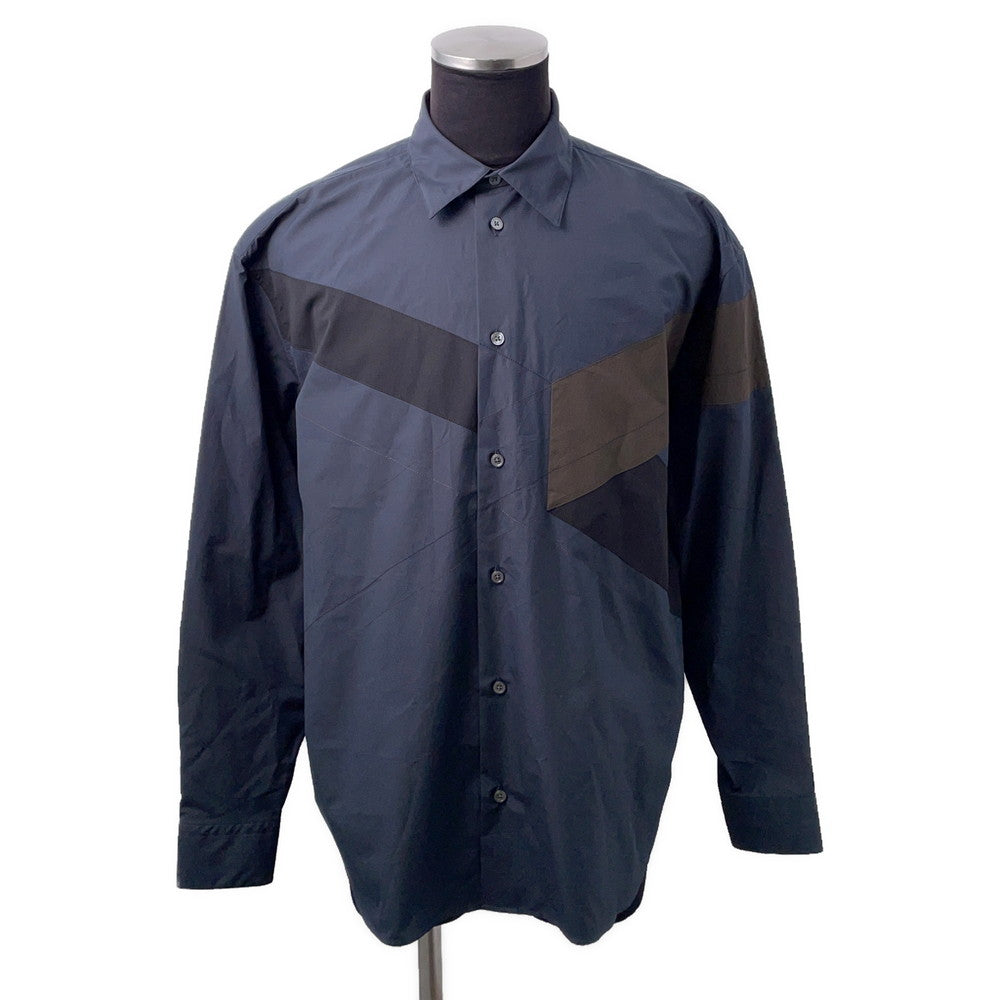 HERMES Jockey Boxy Shirt Size 39 Ardoise Cotton100%