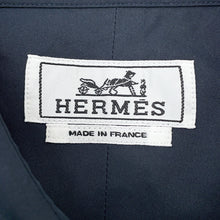 将图像加载到图库查看器中，HERMES Jockey Boxy Shirt Size 39 Ardoise Cotton100%
