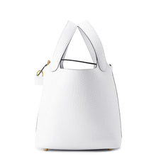 将图像加载到图库查看器中，HERMES Picotin Lock New White Taurillon Clemence Size PM
