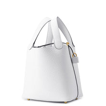 将图像加载到图库查看器中，HERMES Picotin Lock New White Taurillon Clemence Size PM
