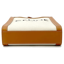 将图像加载到图库查看器中，CELINE Vertical Cabas Natural/Tan193302 Canvas Leather Size Mini
