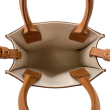 将图像加载到图库查看器中，CELINE ★Vertical Cabas Natural/Tan193302 Canvas Leather Size Mini
