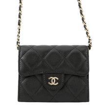 Load image into Gallery viewer, CHANEL Matelasse Chain wallet BlackAP0238 Caviar Leather
