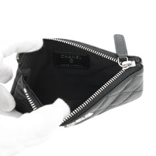 Load image into Gallery viewer, CHANEL Matelasse Star CC Logo Zip Pouch Coin Purse BlackAP4811 Soft Caviar Leather/Rhinestone
