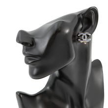 Load image into Gallery viewer, CHANEL CC Logo Earring Gold/Blue Metal
