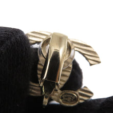 Load image into Gallery viewer, CHANEL CC Logo Earring Gold/Blue Metal
