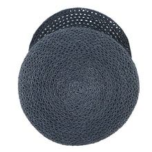 Load image into Gallery viewer, HERMES Cap Garate Serie Button Size 58 Navy Raffia100%
